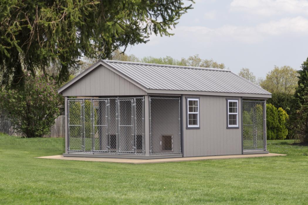 Metal dog hot sale kennel buildings